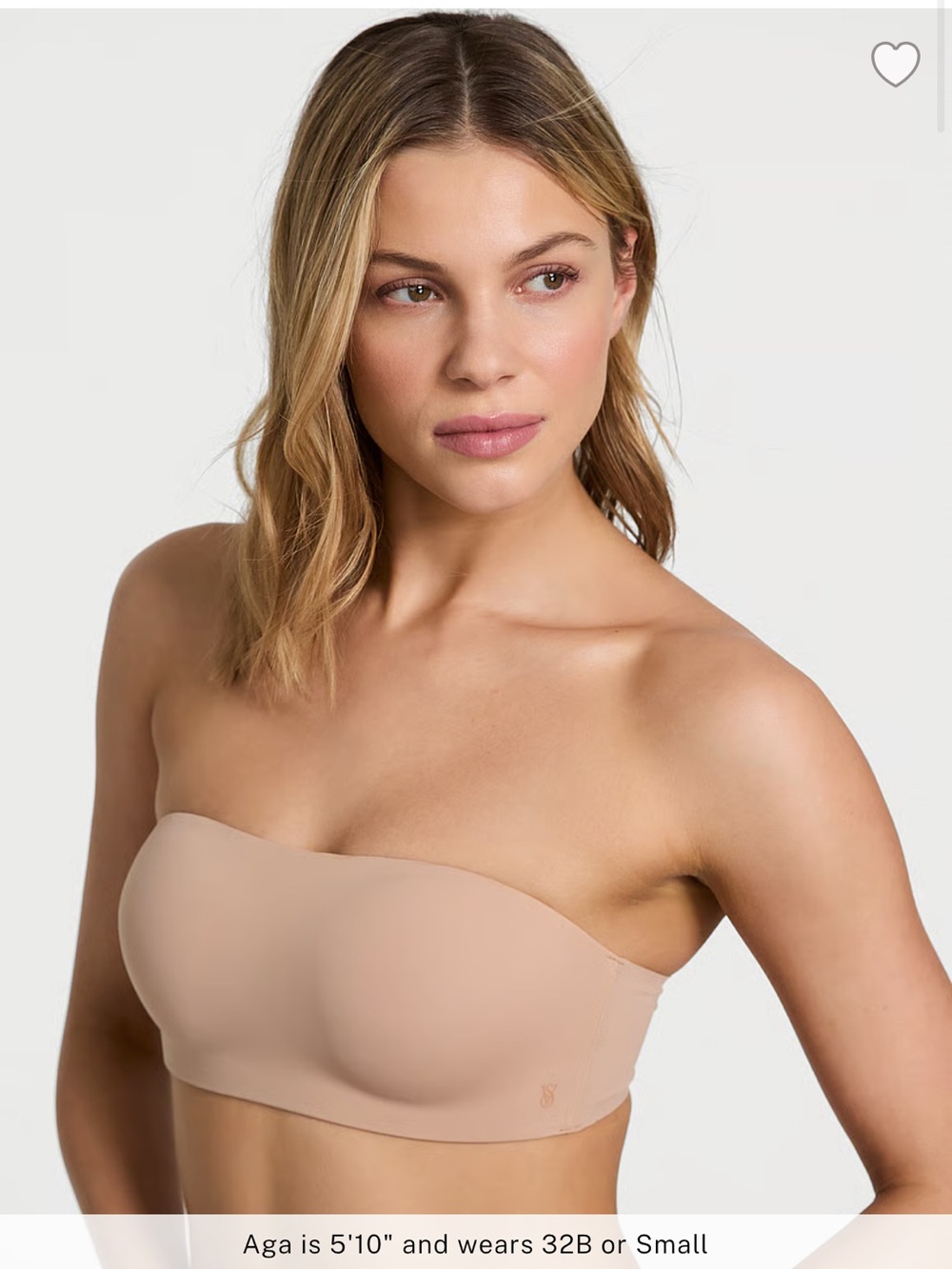 INVISIBLE BY VS-Push-Up Wireless Bandeau Strapless Bra 38D Morning Rose NWT - Picture 5 of 6